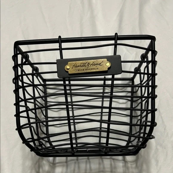 Hearth & Hand With Magnolia Black Wire Small Storage Basket - Picture 1 of 6
